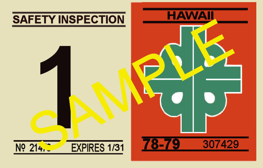 (image for) 1978-79 Hawaii Inspection sticker